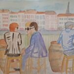 Verbundenheit stärken und Bindung aufbauen Aquarell Pays Basque